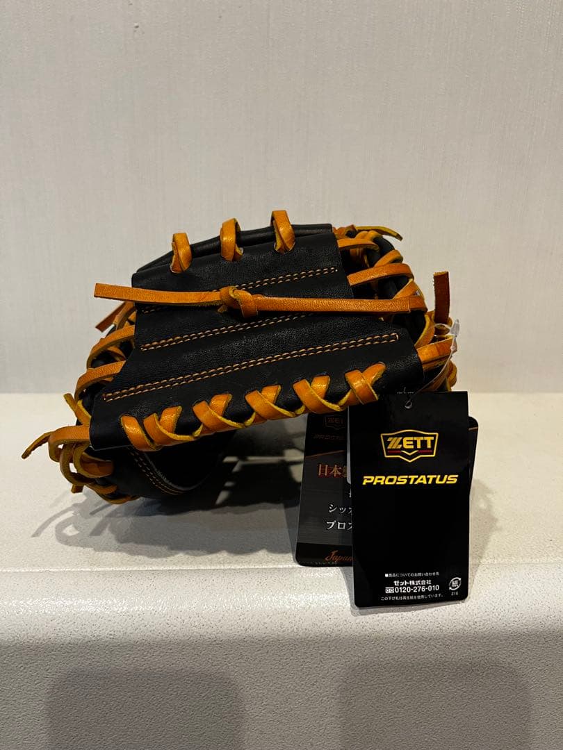 新品　ZETT 野球 少年軟式 プロステイタス　捕手用 キャッチャーミット　右投