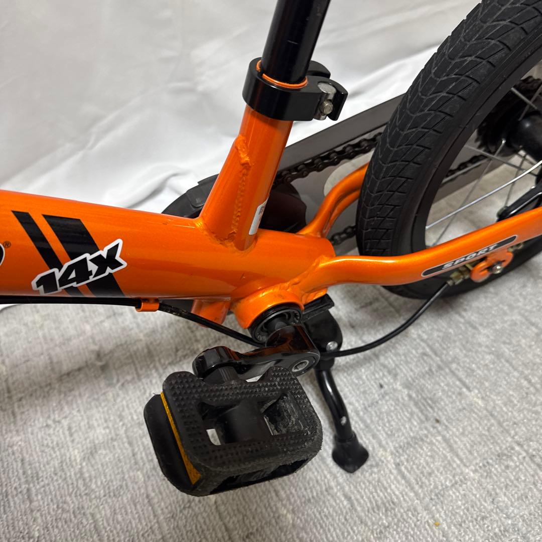 B138 STRIDER ストライダー14X オレンジ ペダル付 スタンド付