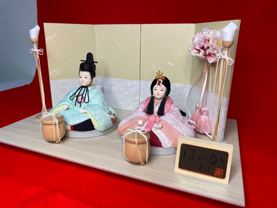 東京久月　木目込人形　ほのか　親王飾り・頭：杉田明十志　原作・木目込：新井久夫