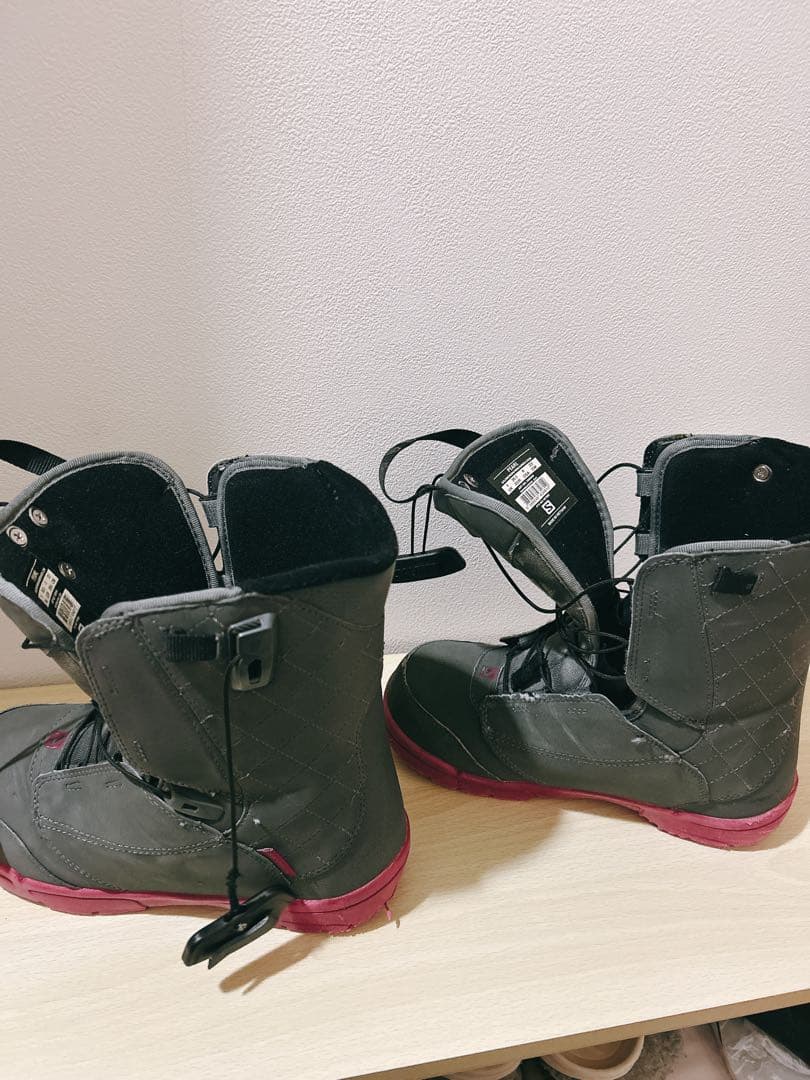 美品 Salomon Pearl スノーボードブーツ 23cm グレー/ピンク