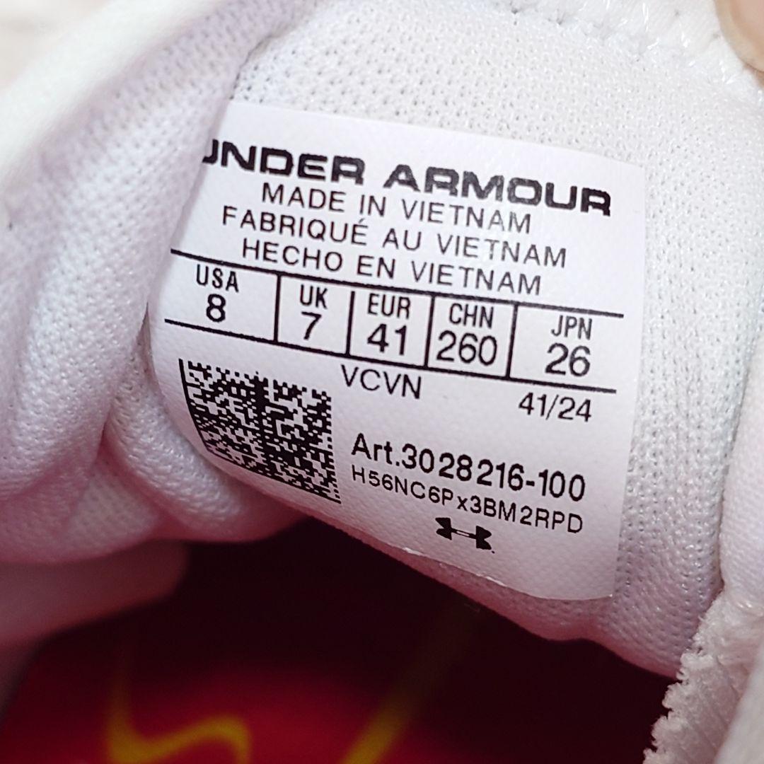 UNDER ARMOUR アンダーアーマー サッカーシューズ 靴 26 白色