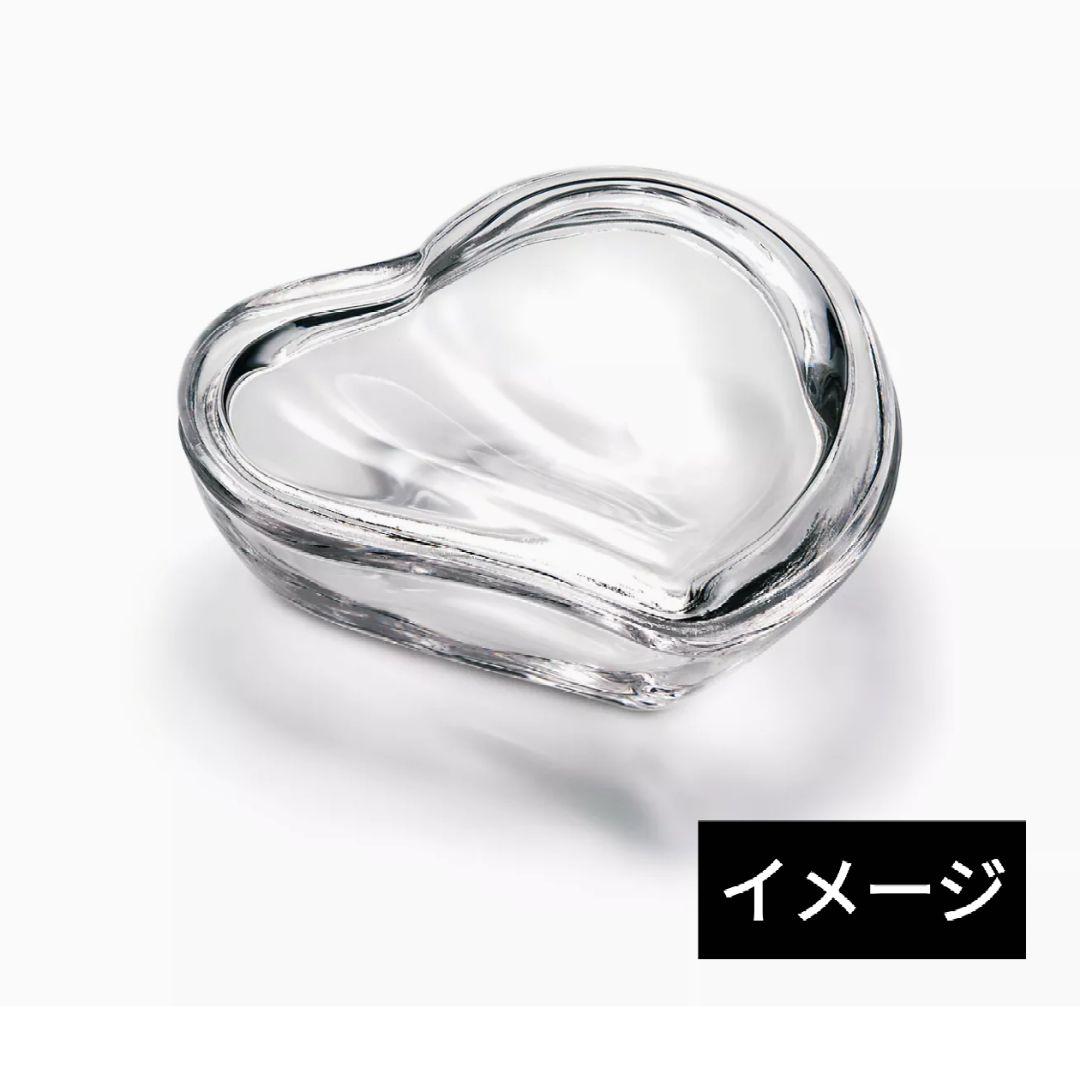 未使用シール付き　Tiffany & Co. 蓋付きハート型ガラストレイ　箱有り