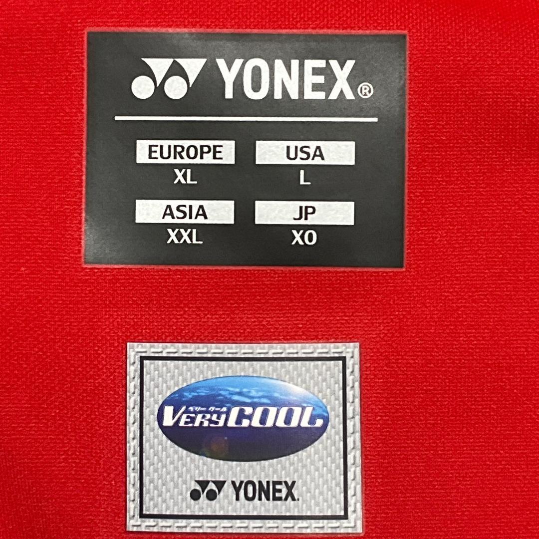 YONEX 15123 幾何学模様 サンセットレッド ハーフパンツ XO