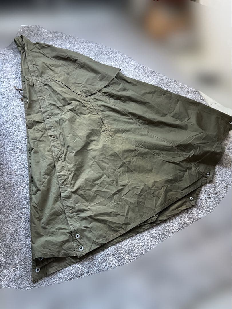 ポーランド軍幕 サイズ2 (Mサイズ)2枚 刻印あり 放出品 ワンポールテント