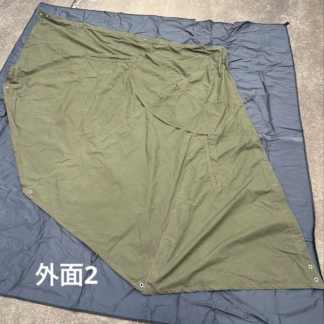 ポーランド軍幕 サイズ2 (Mサイズ)2枚 刻印あり 放出品 ワンポールテント