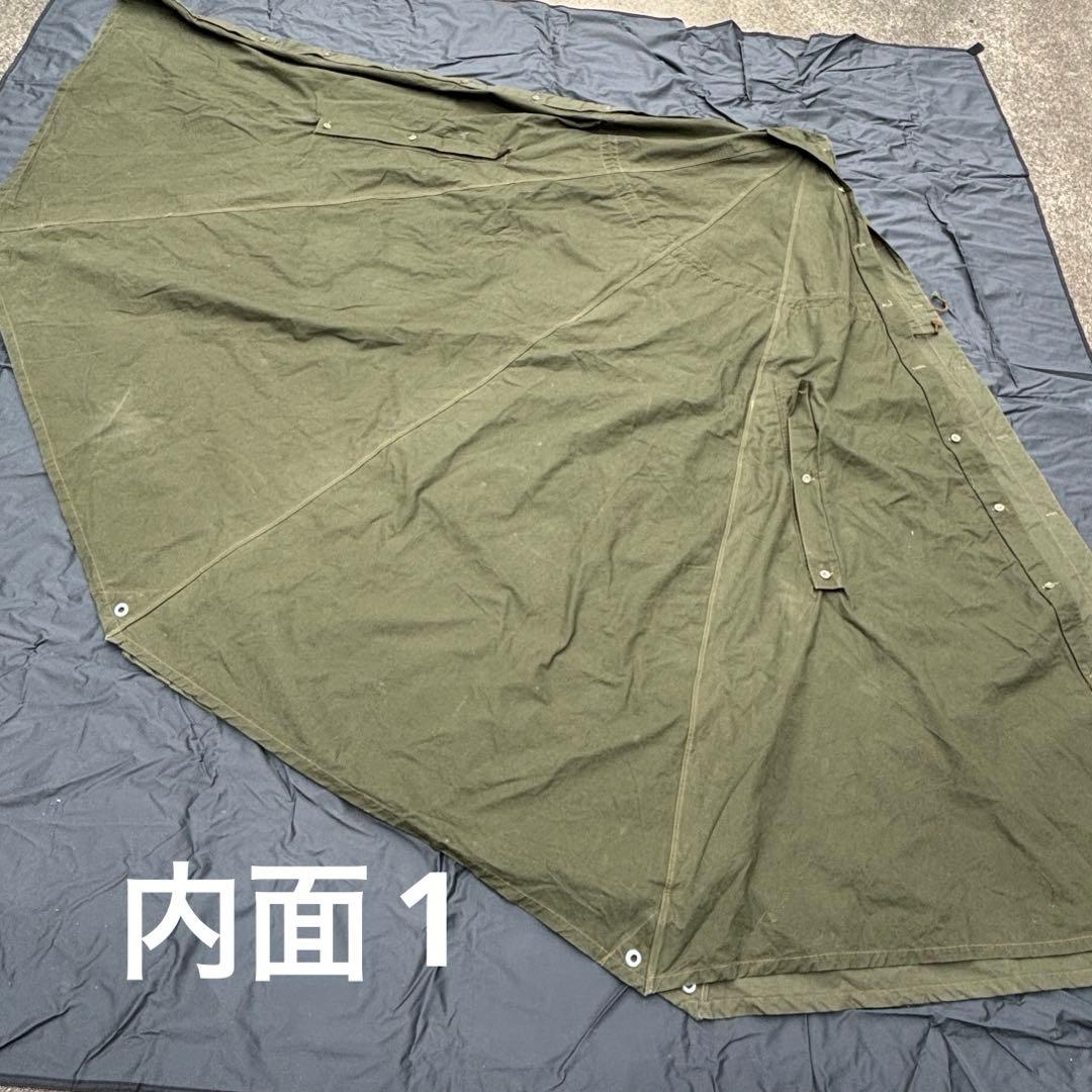 ポーランド軍幕 サイズ2 (Mサイズ)2枚 刻印あり 放出品 ワンポールテント