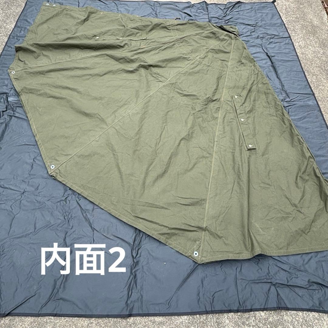ポーランド軍幕 サイズ2 (Mサイズ)2枚 刻印あり 放出品 ワンポールテント