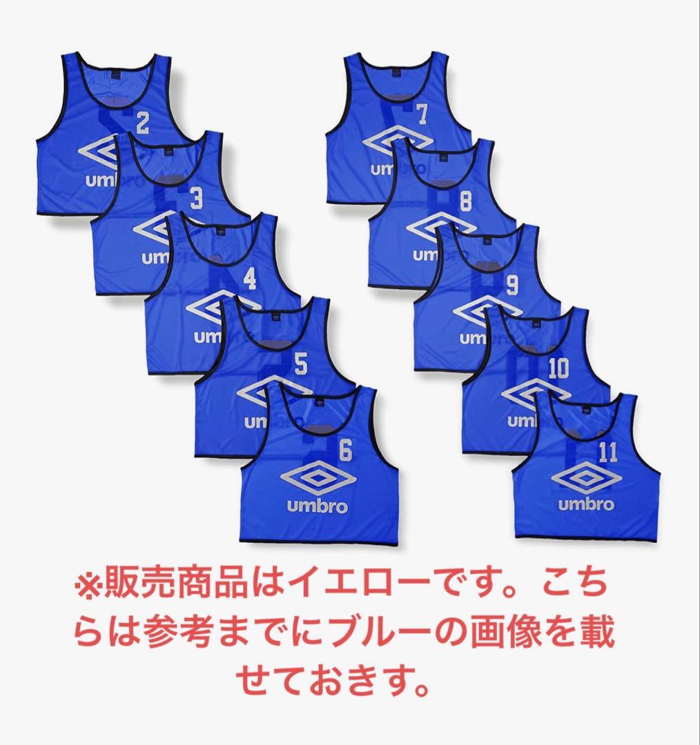 アンブロ ビブス 10枚セット イエロー 大人用 free size