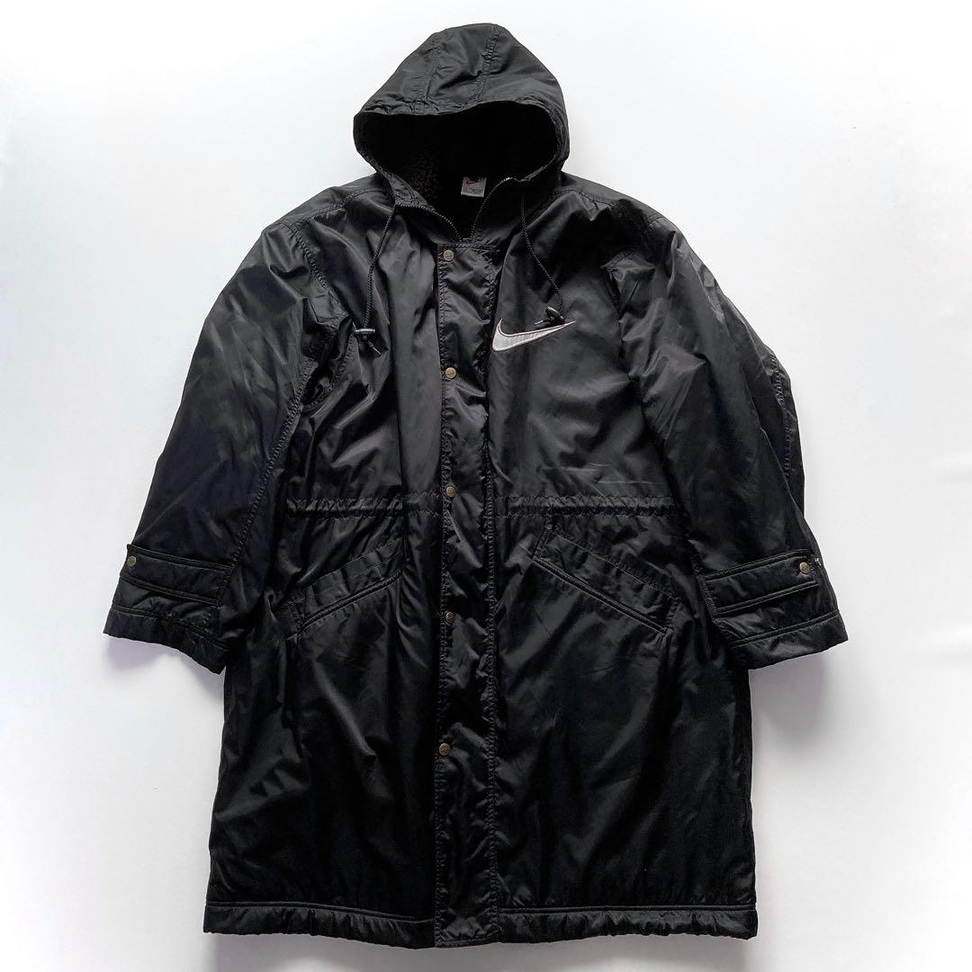 NIKE ナイキ ベンチコート ロングコート ボア 大きいサイズ ブラック XL
