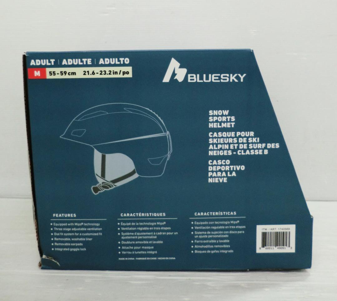 BLUESKY ブルースカイ大人用スノーへルメット MIPS ブラック M