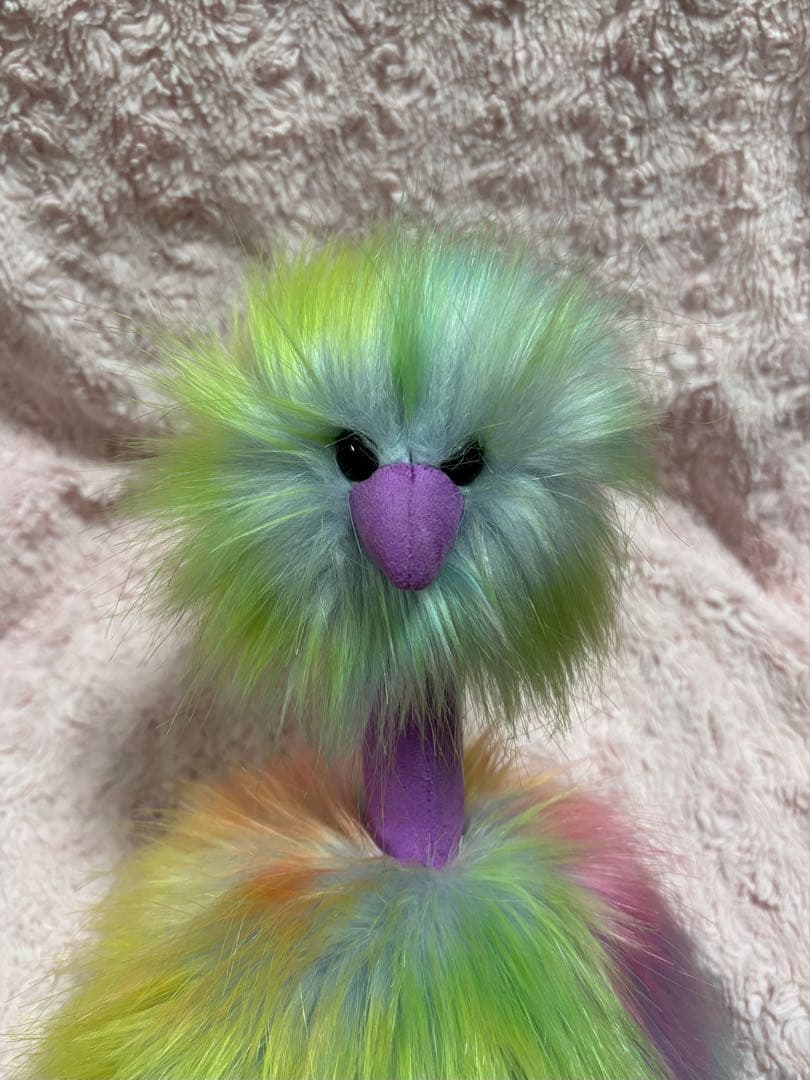 タグ付 ジェリーキャット Pompom Bird Rainbow 虹色 鳥