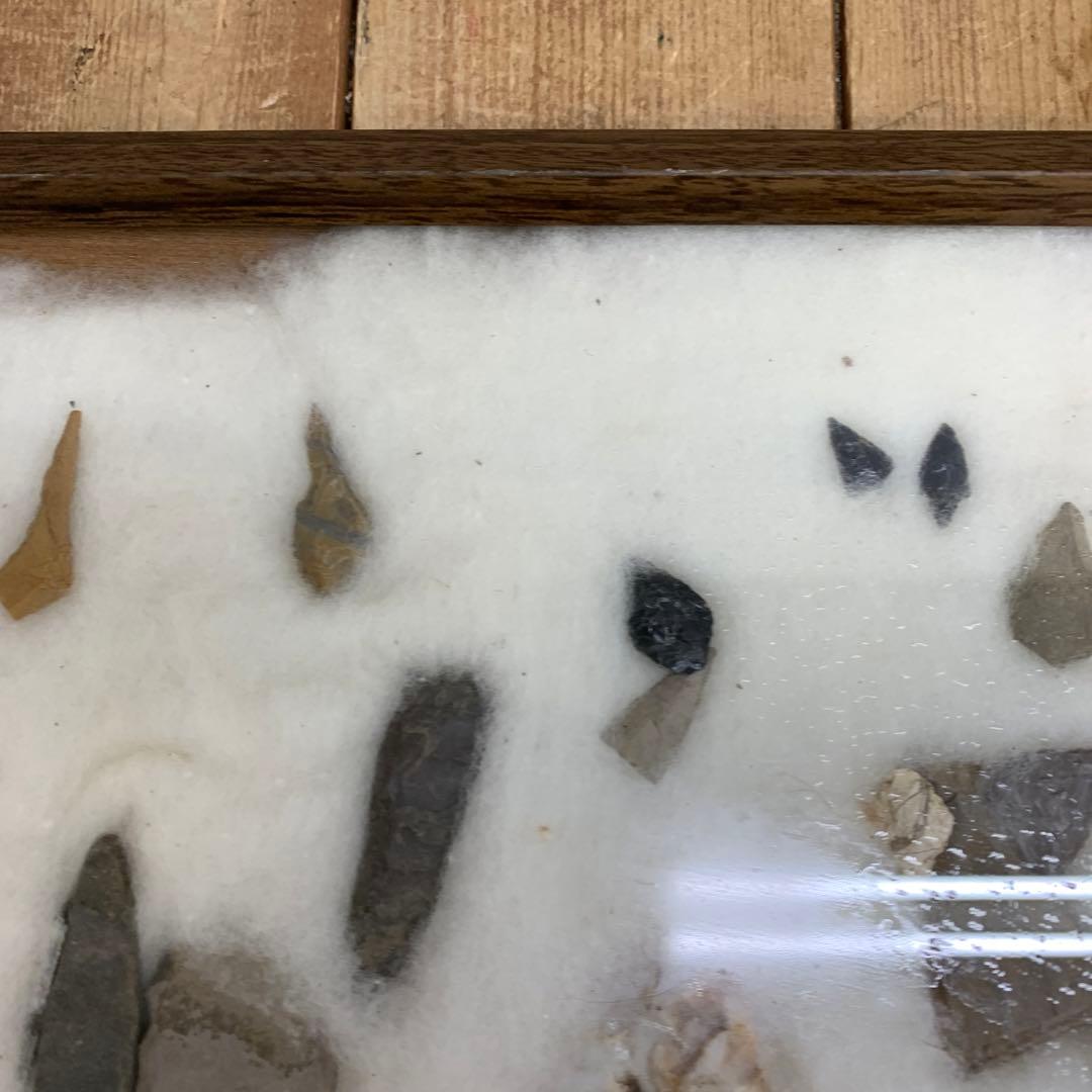 【歴史遺産】縄文・弥生時代 土器片 石器 矢尻 多数セット 額装品 コレクション