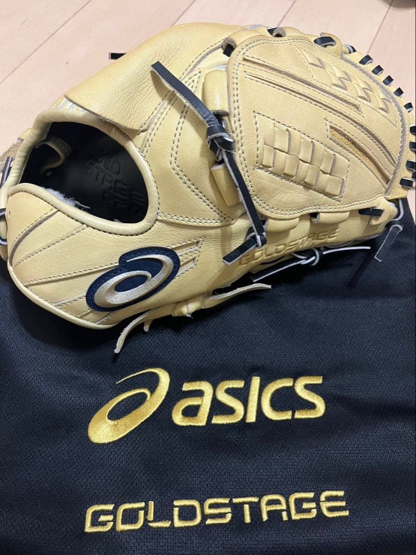 asics GOLDSTAGE 硬式グローブ ベージュ　投手