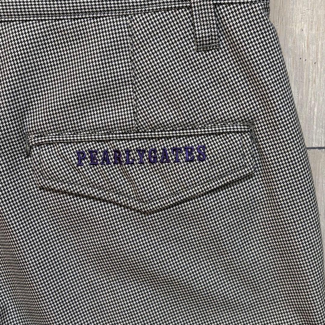 パーリー　PEARLY GATES ゴルフパンツ　千鳥格子　刺繍ロゴ　5