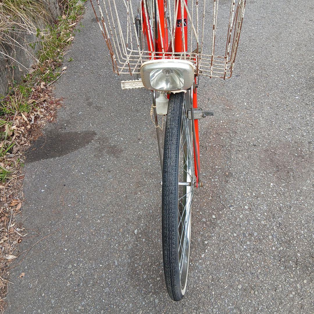 昭和レトロ　当時物　自転車　26インチ　レッド　乗れます