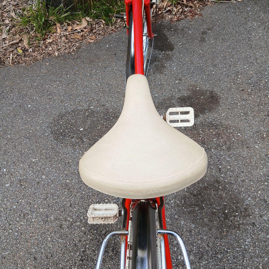 昭和レトロ　当時物　自転車　26インチ　レッド　乗れます