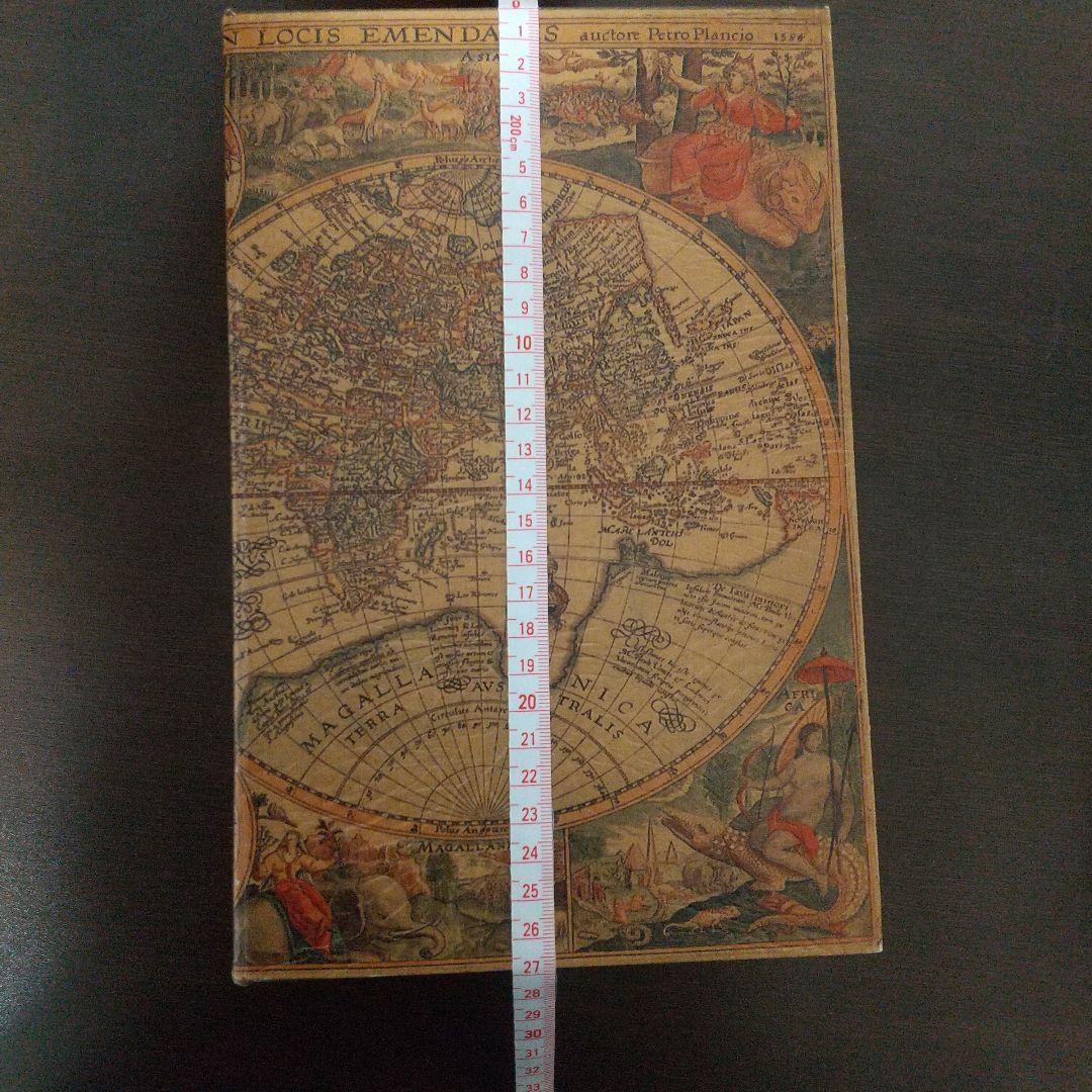 洋書　小物入れ　アンティーク　世界地図　レトロ　ヴィンテージ　マグネット　置き物