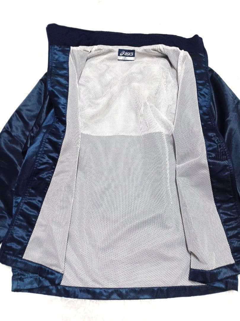 厚手 asics ウインドブレーカー セットアップ ネイビー XL O
