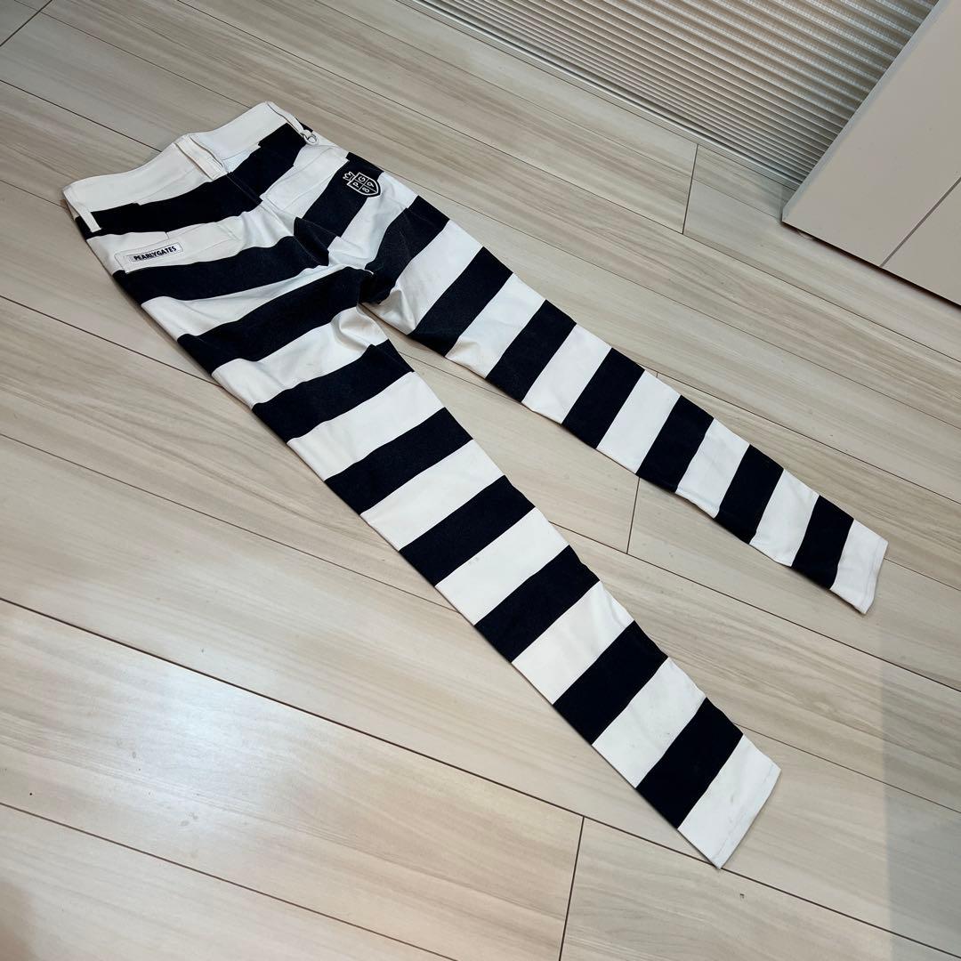 スーパーストレッチ　サイズ00 スキニー　パンツ　ストライプ　パーリーゲイツ