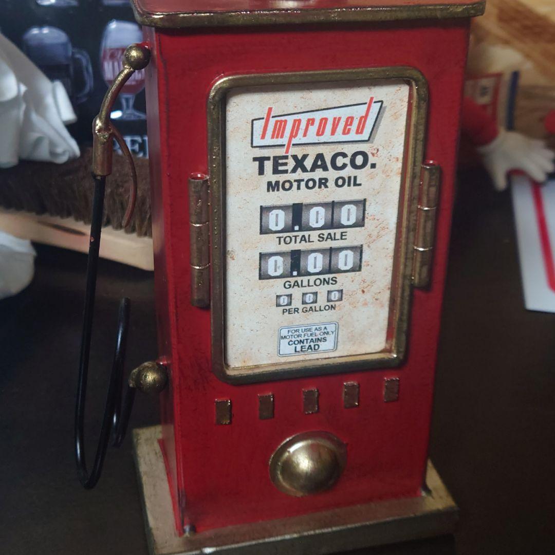 【処分品】アメリカ雑貨　ヴィンテージ風雑貨　ガスポンプクロック　時計