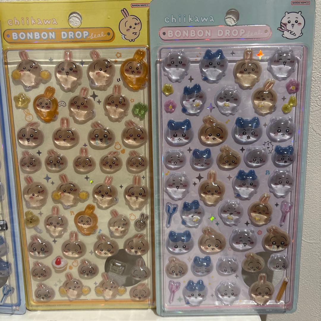 正規品　ちいかわボンボンドロップシール4種