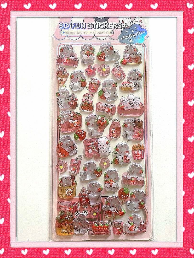 ぷくぷくシールまとめ売り　全14枚　　　サンリオ他