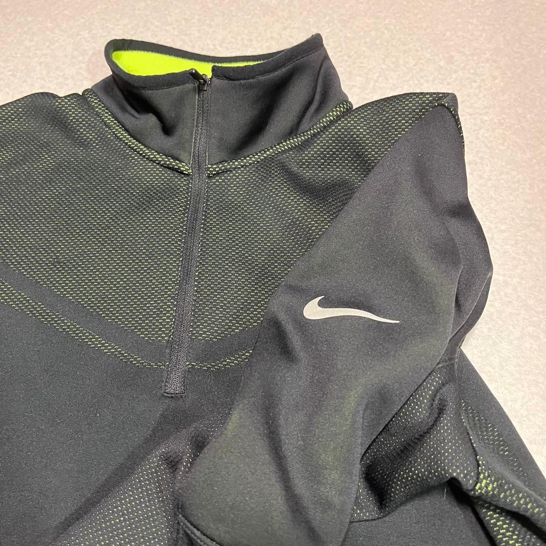 NIKE GOLF ハーフジップウェア フリース 黒×イエロー M