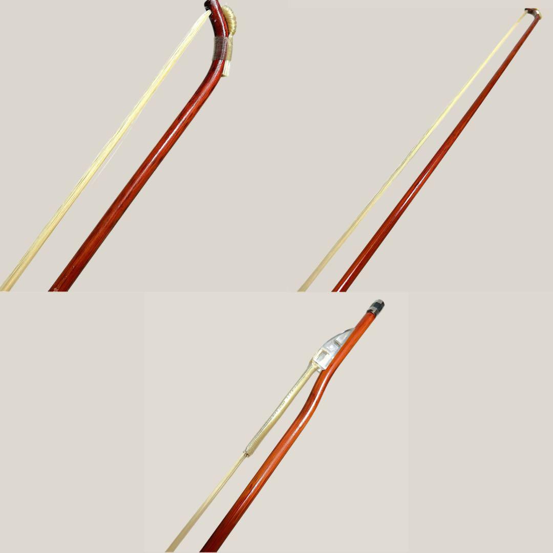 【美品】 二胡 紅木 ニシキ蛇皮 本革　中国　民族楽器　ケース付き 付属品多数