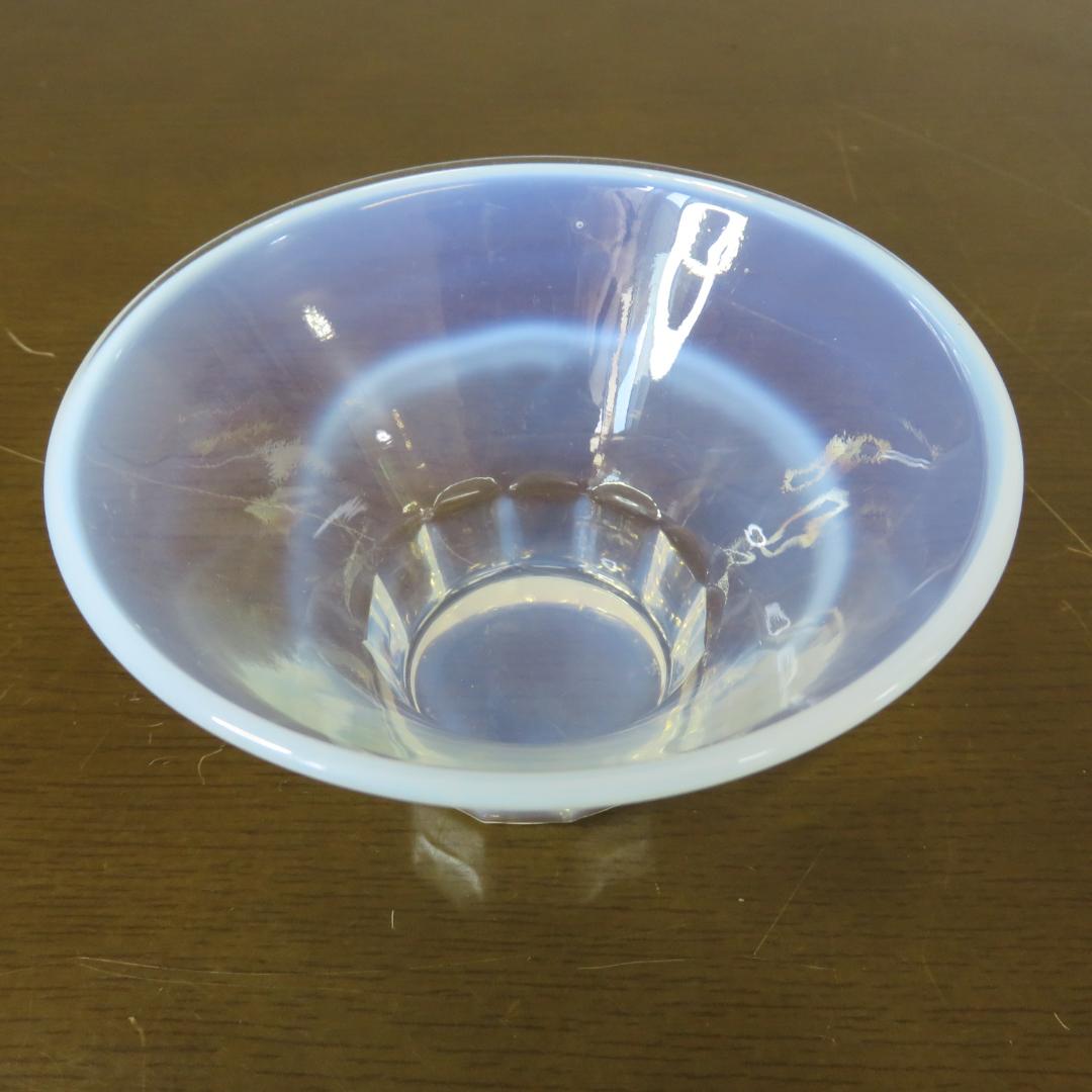 氷コップ 乳白 5客 レア型 昭和レトロ 変形氷コップ あんみつ アイスクリーム