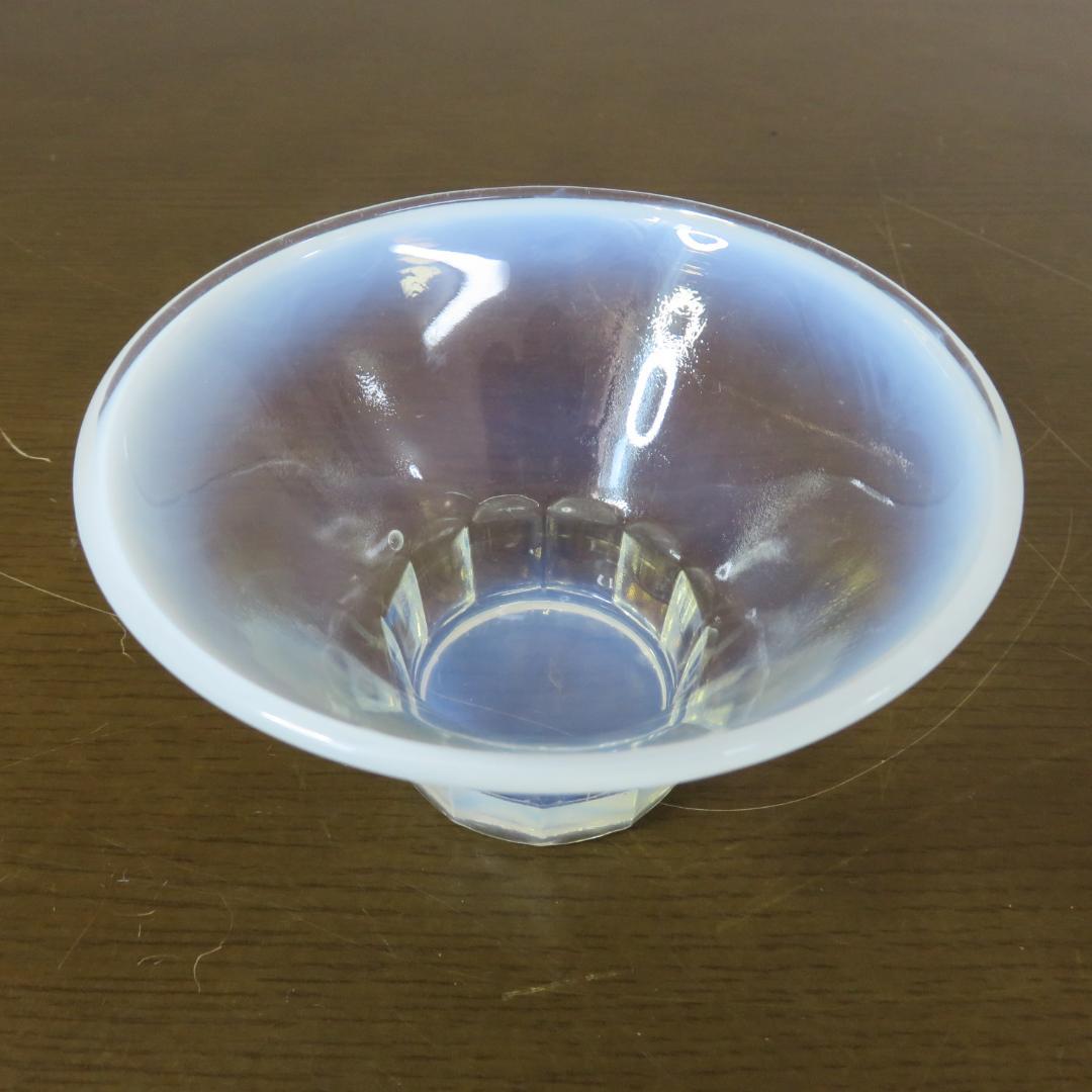 氷コップ 乳白 5客 レア型 昭和レトロ 変形氷コップ あんみつ アイスクリーム