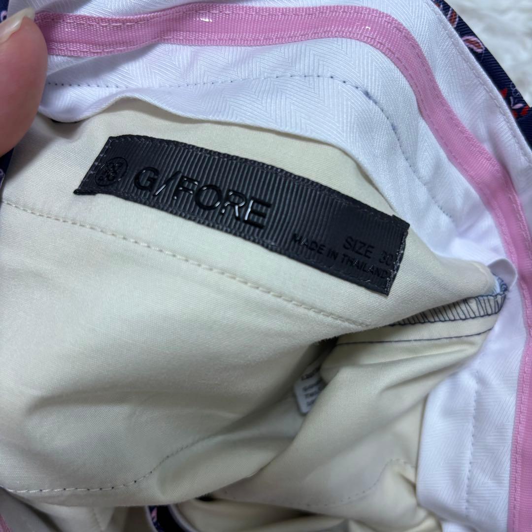 G FORE ゴルフ ハーフパンツ ショートパンツ ペイズリー バンダナ 紺