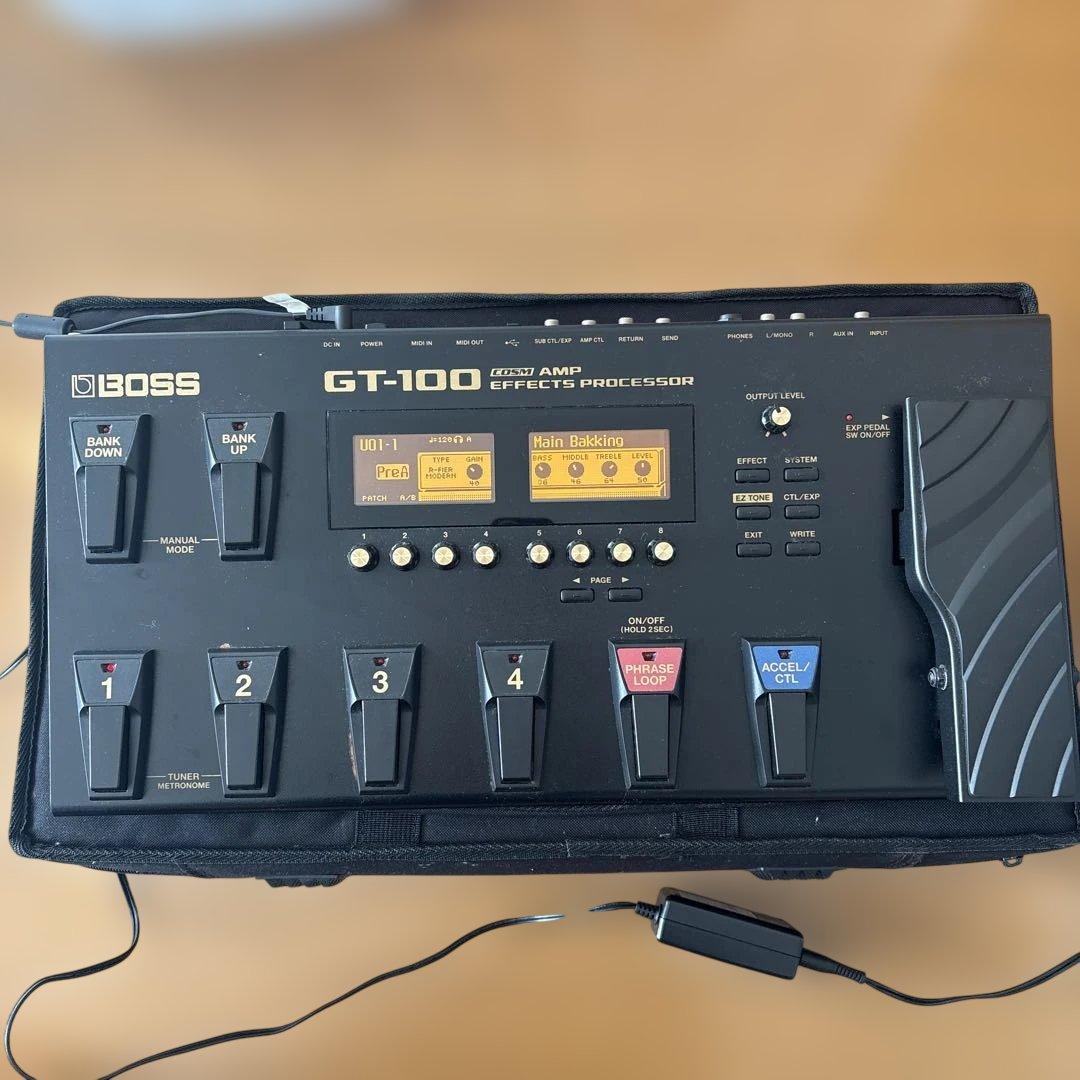 BOSS gt-100 マルチエフェクター SKBセミハードケース 付き