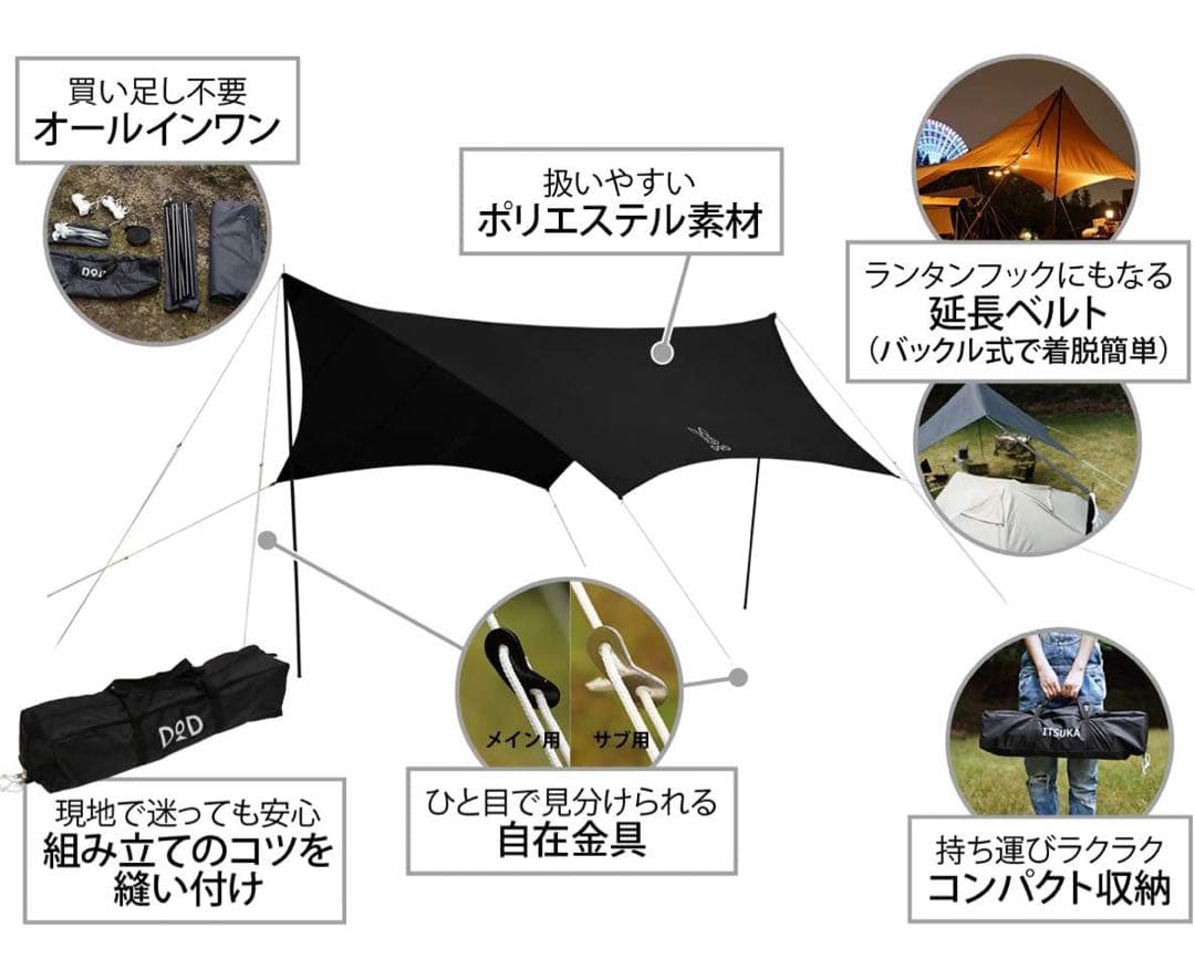 ITSUKA NO TARP TT5-631-BK いつかのタープ　新品未使用