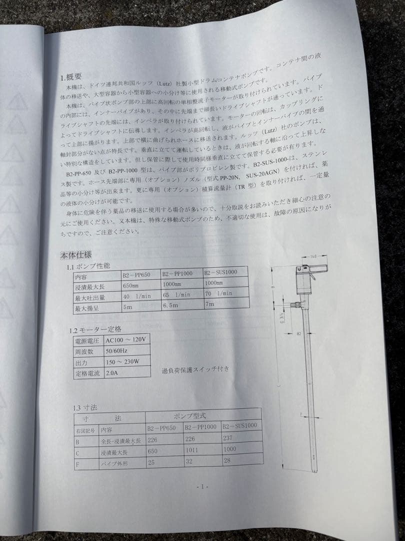Lutz　ドラム、コンテナポンプ