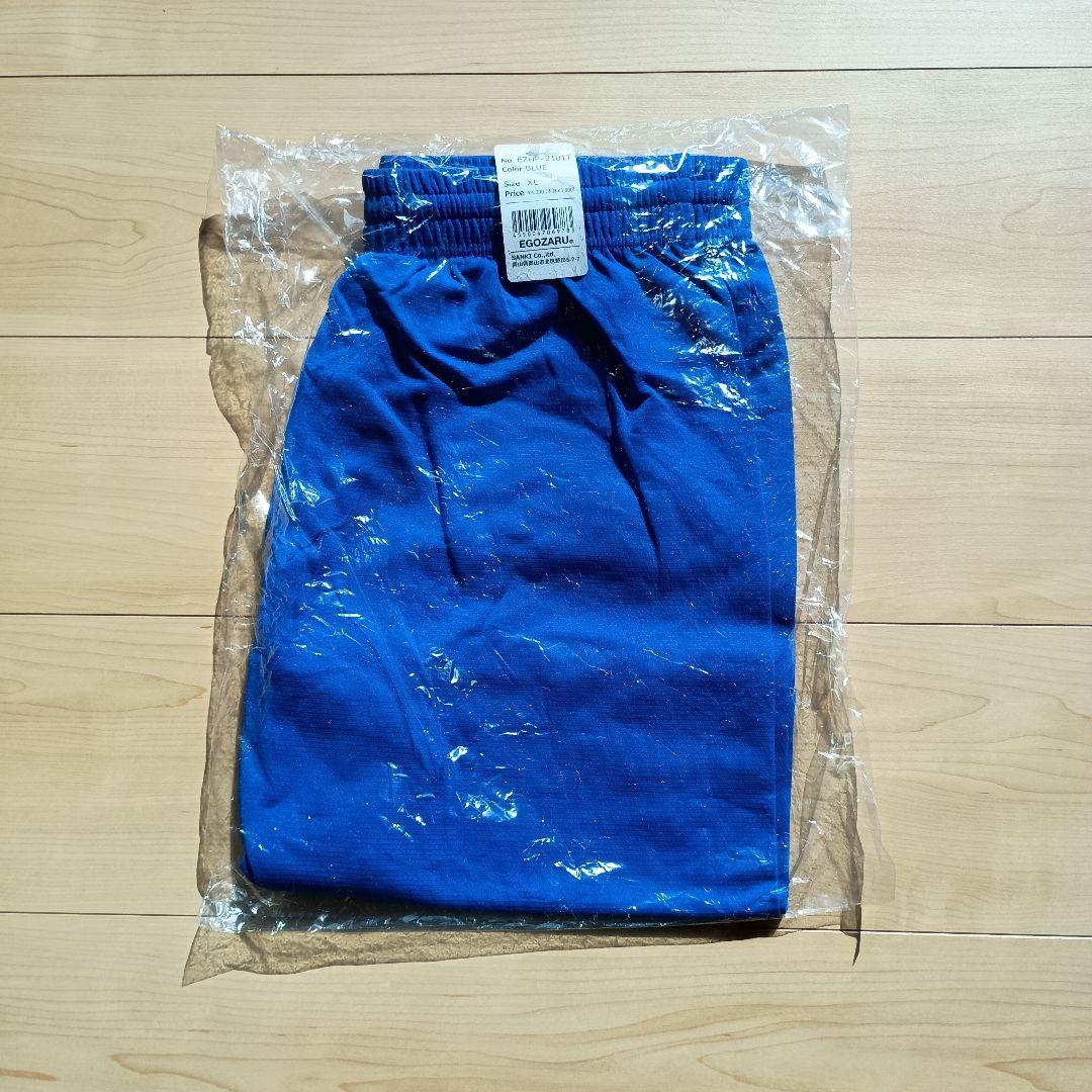 【新品未開封品】エゴザル　Tシャツ 黒　バスパン　青　XL　バスケ