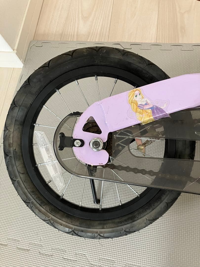 へんしんバイク　紫　プリンセスシール付き　14インチ