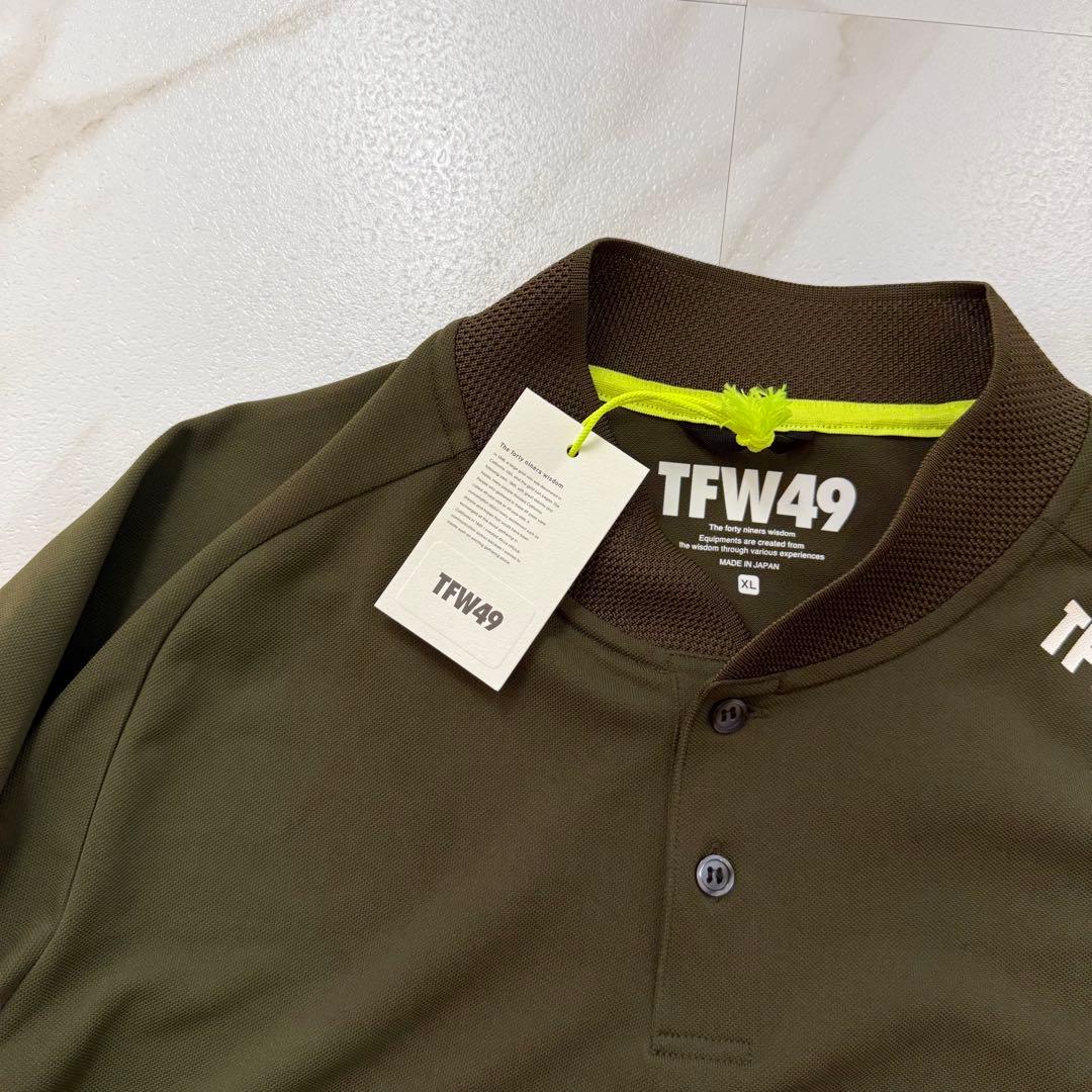 【未使用✨】TFW49 COLLAR LESS LS POLO 長袖 カーキ