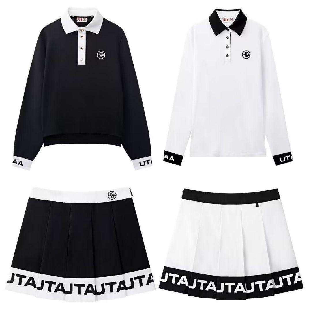 新品　UTAA　ユタ　ゴルフ　トップス＆スカートセット　ホワイト　Ｌ