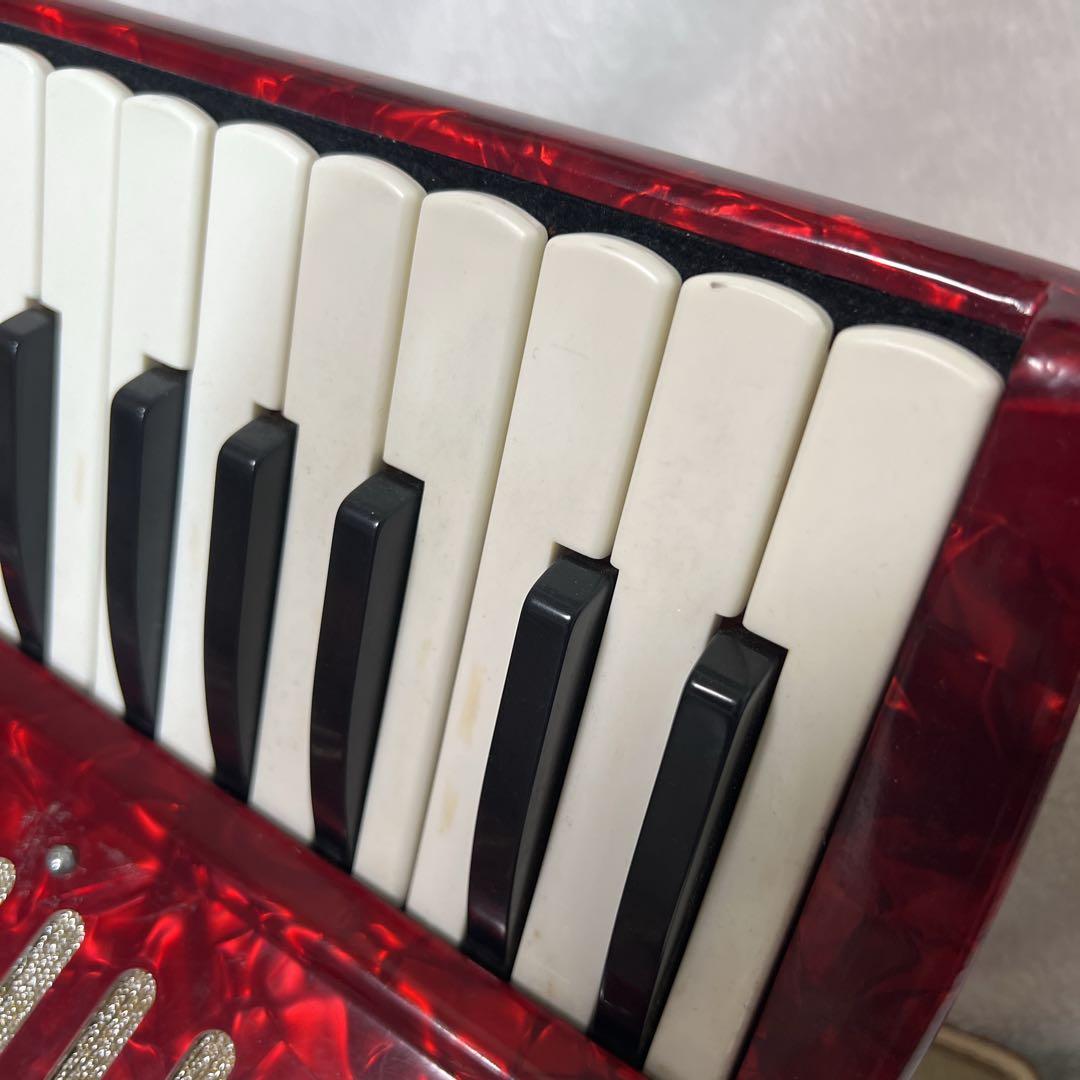 えままYAMAHA ヤマハ S-32 アコーディオン 赤