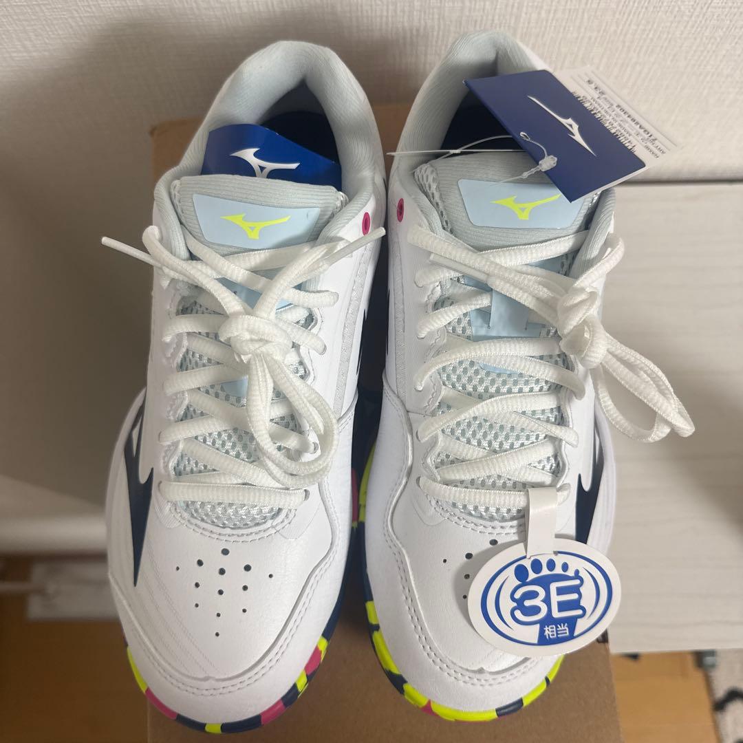 Mizuno バドミントンシューズ 3E ホワイト/ネイビー