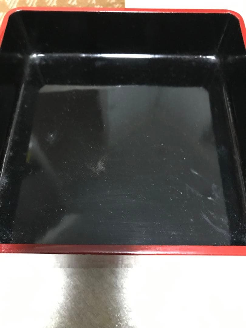 お重3段　漆塗り　重箱