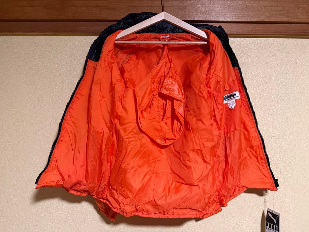 デッドストック 90s PUMA ネオンオレンジ ナイロンシェルスーツ