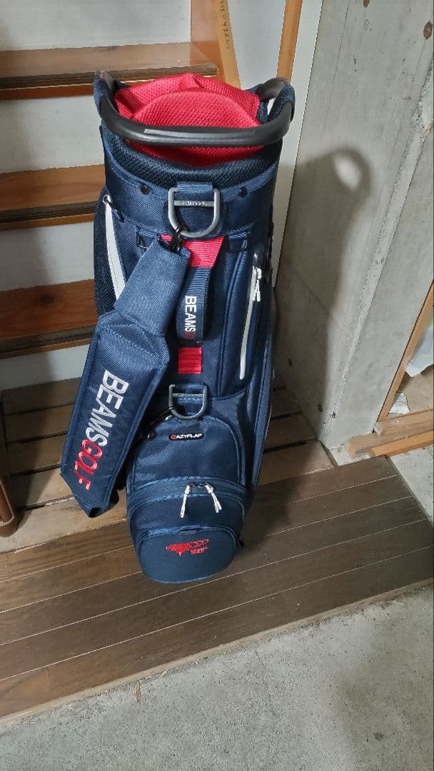 るちん　BEAMS GOLF スタンドバッグ ネイビー　アイアンカバー付