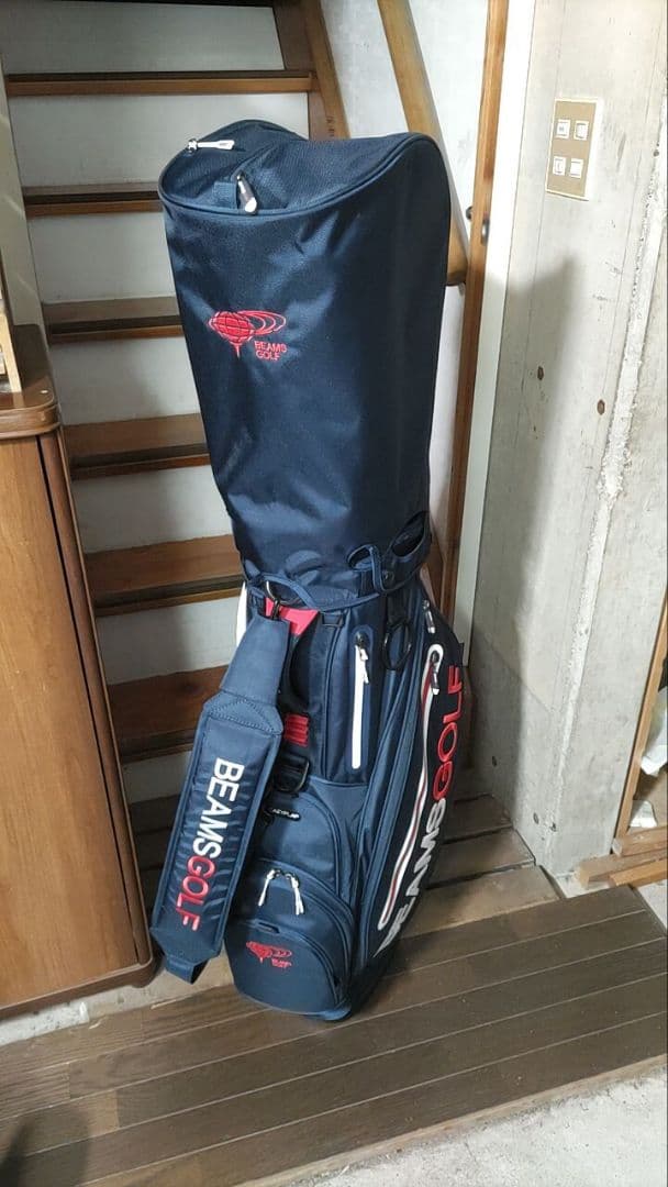 るちん　BEAMS GOLF スタンドバッグ ネイビー　アイアンカバー付