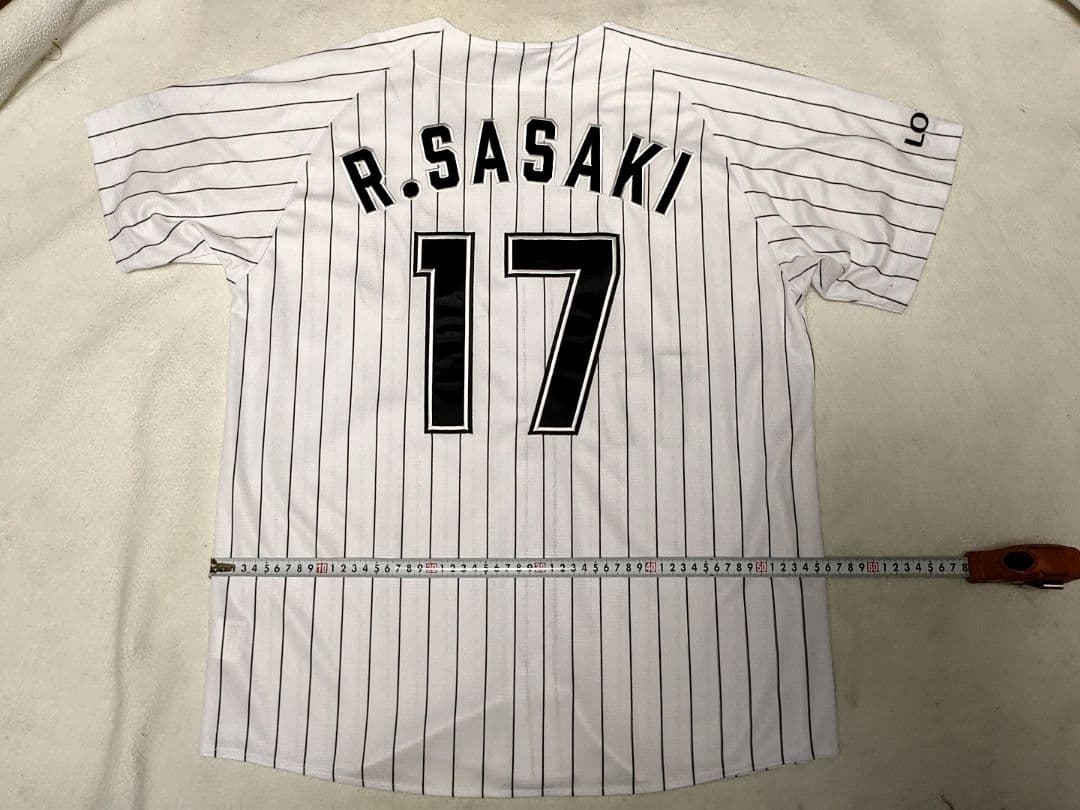 佐々木朗希☆千葉ロッテ時代ユニフォーム☆R.SASAKI 17☆ミズノ☆Mサイズ