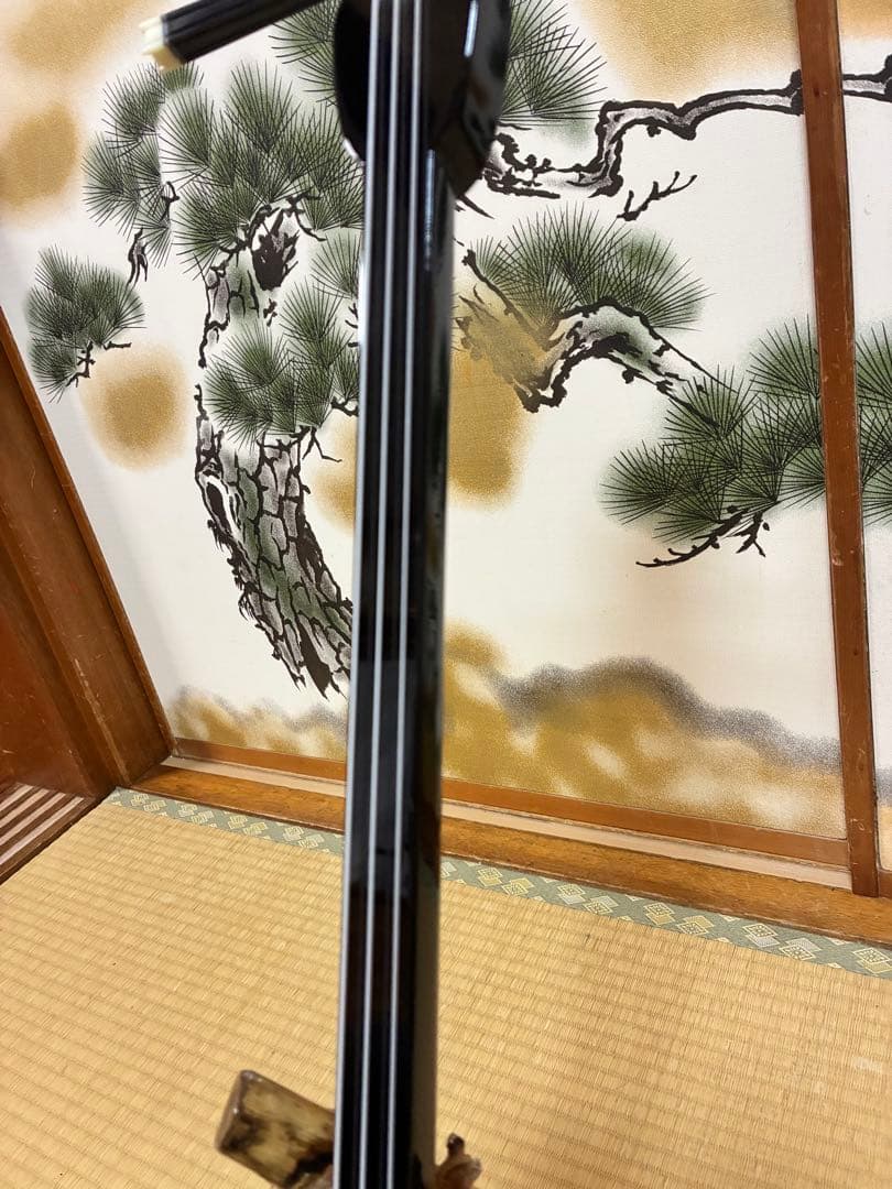 沖縄三線！貴重！知念大工型！本張り【一枚張り】付属品付き！