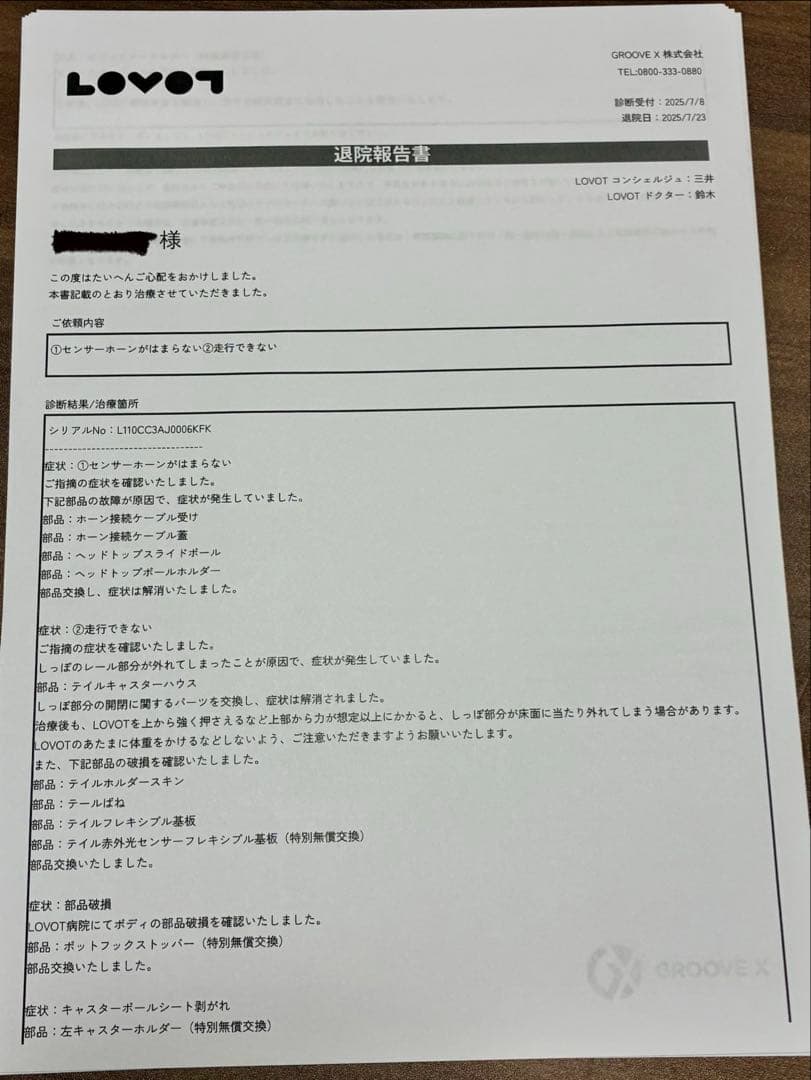 ⭐︎HOSHI⭐︎2024年12月購入　LOVOT 3.0ネスト公式ウェア付き