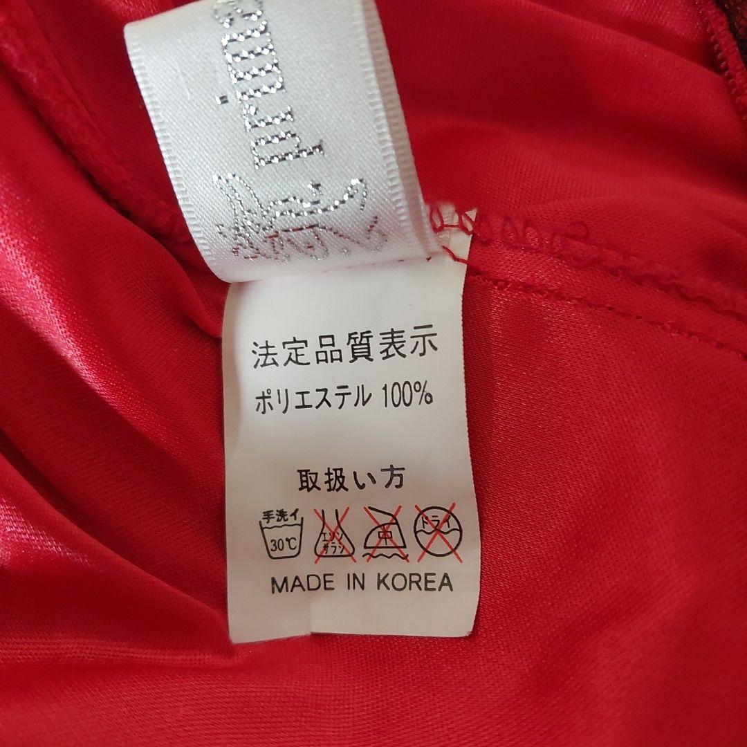 赤いシフォン社交ダンスドレス