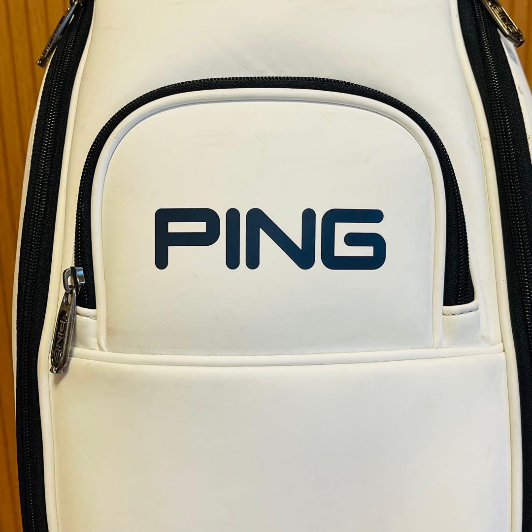 【良品】ピン PING キャディバッグ バイカラー （ネイビー / ホワイト）
