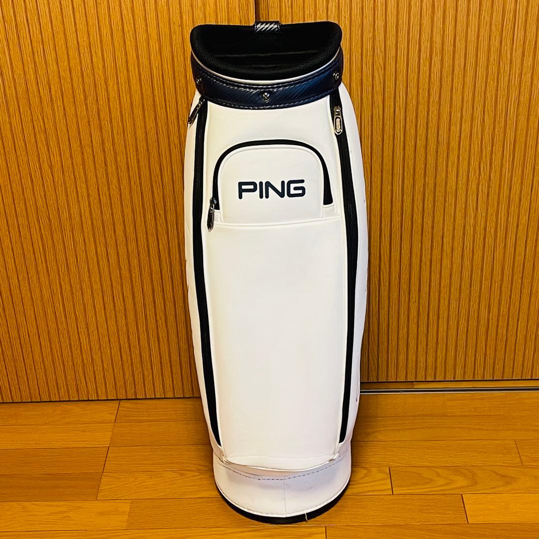 【良品】ピン PING キャディバッグ バイカラー （ネイビー / ホワイト）